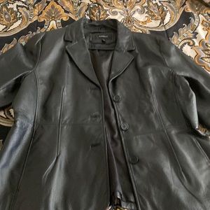 Black leather Blazer